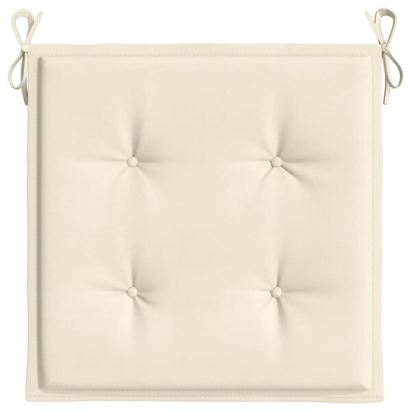 Podušky na zahradní židli 4 ks krémové 50x50x3 cm látka oxford 314042