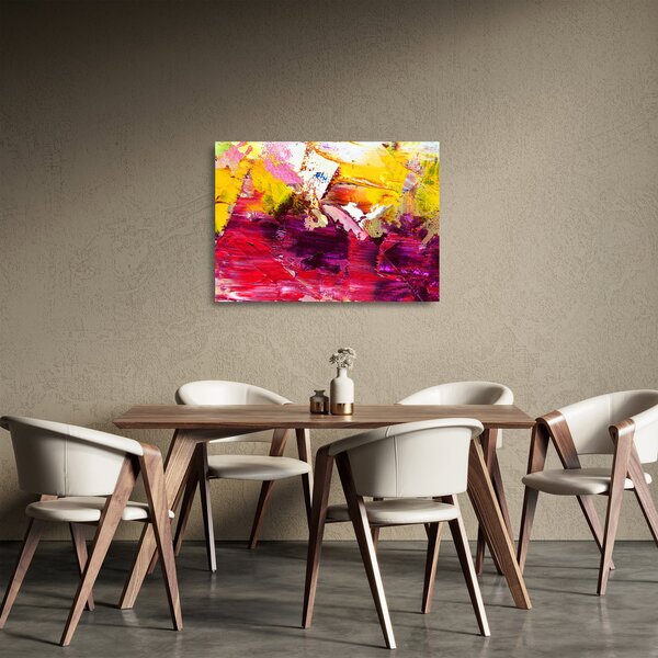 Skleněný obraz abstrakce - malba (70x50 cm)