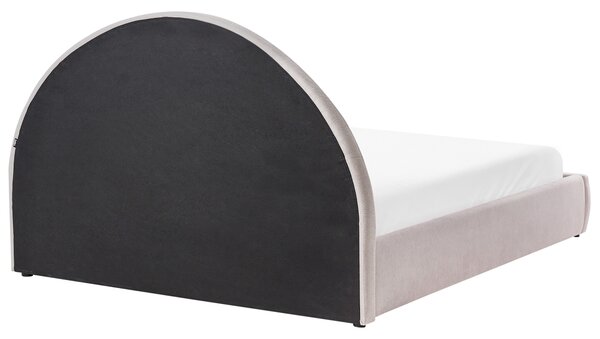 Postel s úložným prostorem Žinylka MOUZON 140 x 200 cm Taupe