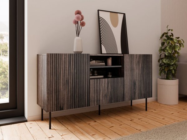 Široká komoda Ostani 150 2D1S, Barva: Ořech warmia 5903211348051