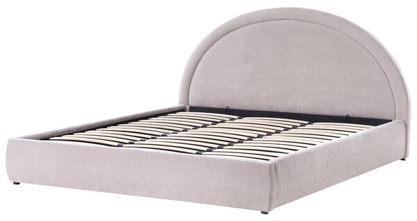Postel s úložným prostorem Žinylka MOUZON 180 x 200 cm Taupe