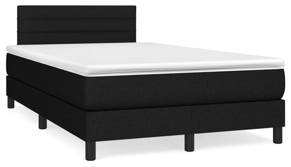 Box spring postel s matrací černá 120x200 cm textil 3140123