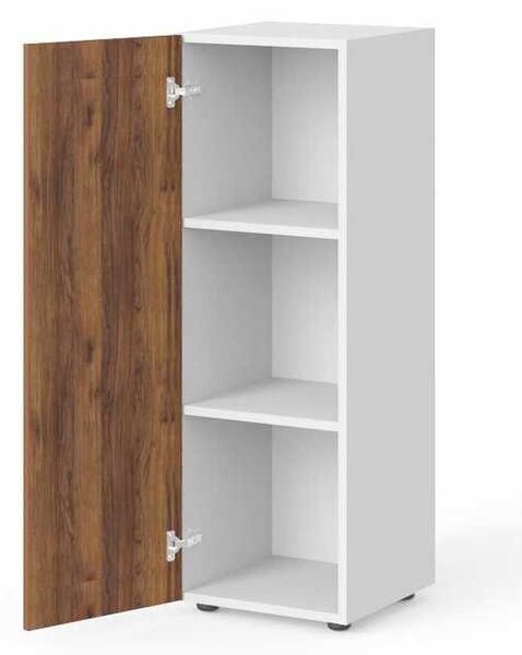 Střední skříň Manager 39,9 x 42,2 x 119,5 cm, levá, ořech warmia / bílá
