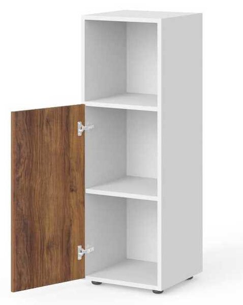 Střední skříň Manager 39,9 x 42,2 x 119,5 cm, levá, ořech warmia / bílá