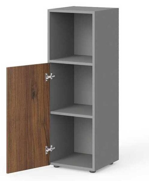 Střední skříň Manager 39,9 x 42,2 x 119,5 cm, levá, ořech warmia / šedá