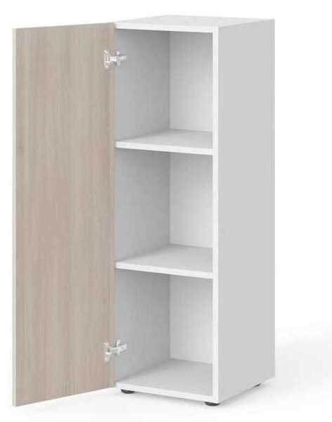 Střední skříň Manager 39,9 x 42,2 x 119,5 cm, levá, akát světlý / bílá