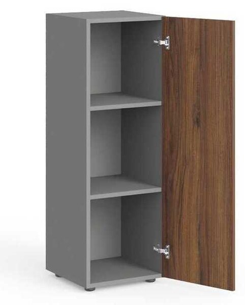 Střední skříň Manager 39,9 x 42,2 x 119,5 cm, pravá, ořech warmia / šedá
