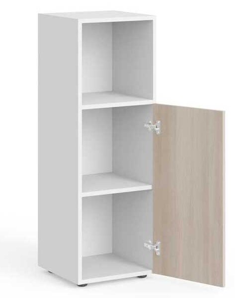 Střední skříň Manager 39,9 x 42,2 x 119,5 cm, pravá, akát světlý / bílá