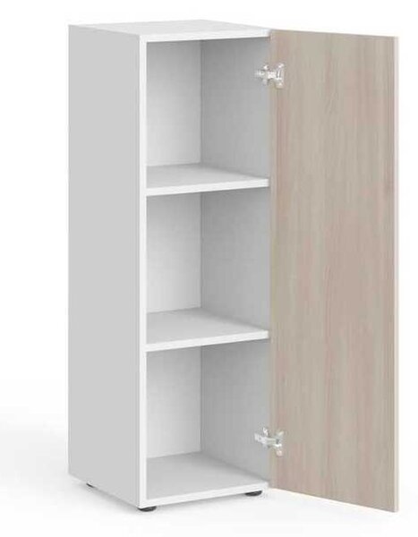 Střední skříň Manager 39,9 x 42,2 x 119,5 cm, pravá, akát světlý / bílá