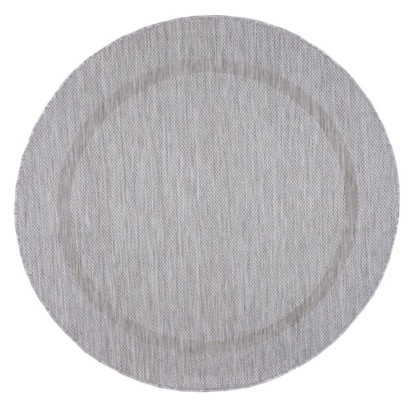 Ayyildiz, Kusový koberec Relax 4311 Silver kruh, 120x120 (průměr) kruh, šedá, chodba / předsíň