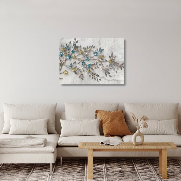 Skleněný obraz- Na větvi - abstraktní (70x50 cm)