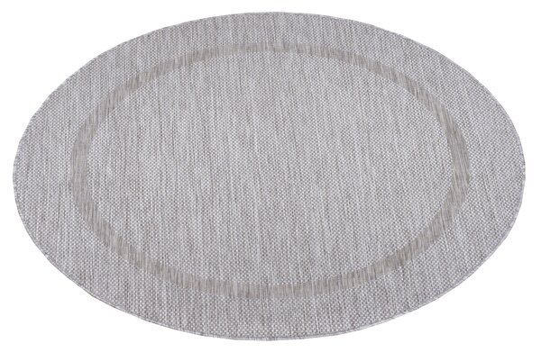 Ayyildiz, Kusový koberec Relax 4311 Silver kruh, 120x120 (průměr) kruh, šedá, chodba / předsíň