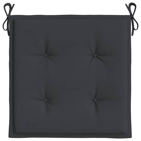 Podušky na zahradní židli 4 ks černé 50x50x3 cm látka oxford 314052