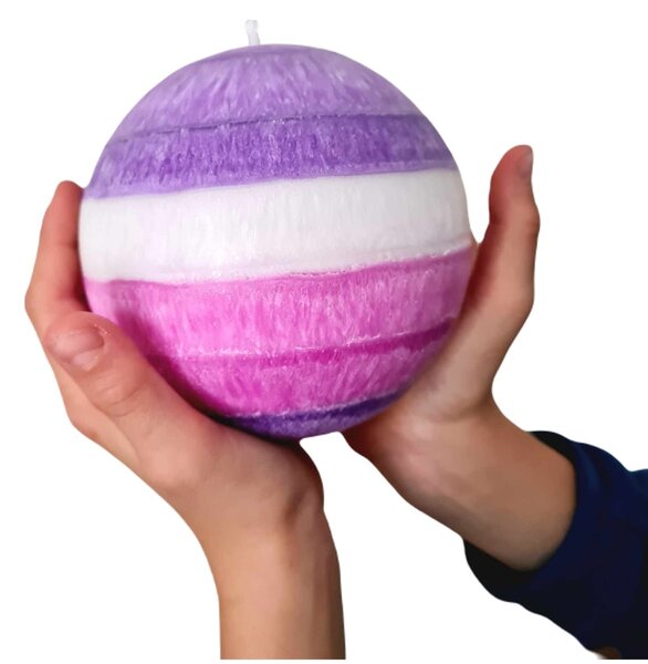 Supeko svíčka koule Černý hrozen 12 cm kytička