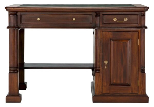 Masivní psací stůl Cambridge z mahagonu, lakovaný, hnědý – 120×60×80 cm