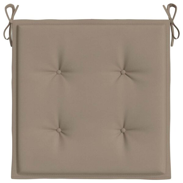 Podušky na zahradní židli 2 ks taupe 40x40x3 cm látka oxford 314019