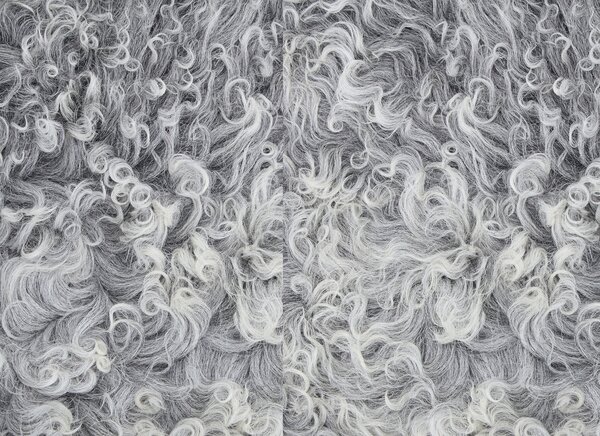 Skinnwille Home Collection Polštář tibetská kožešina přírodní, Natural Grey. 40x40 cm