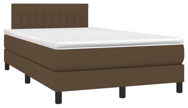 Box spring postel s matrací tmavě hnědá 120x200 cm textil 3140204