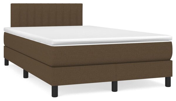 Box spring postel s matrací tmavě hnědá 120x200 cm textil 3140204