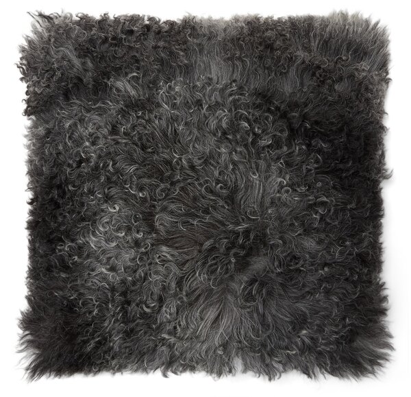 Skinnwille Home Collection Polštář tibetská kožešina přírodní, Natural Grey. 40x40 cm