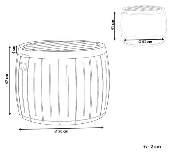 Úložný box PRINOS 56 cm 56 cm Šedá