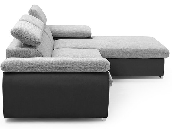 Sedací souprava COOL | 281x191 cm | rozkládací + úložný prostor | PRAVÁ | šedá 06/17