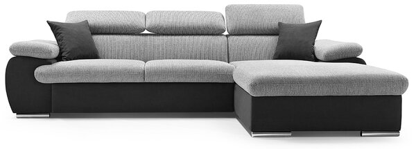 Sedací souprava COOL | 281x191 cm | rozkládací + úložný prostor | PRAVÁ | šedá 06/17