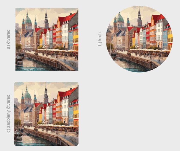 Kodaň textilní přelepitelná samolepka na zeď šíře 45 cm