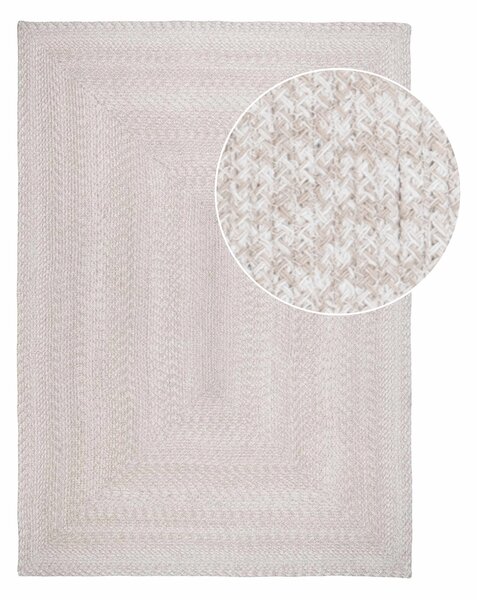 House Nordic Koberec Menorca (Pletený koberec v pískové barvě - vyrobený ze 100% recyklovaného plastu\n140x200 cm)