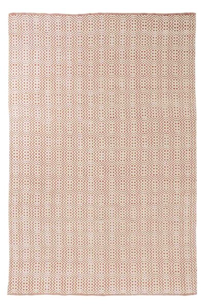 House Nordic Koberec Ibiza (Tkaný koberec v tmavě korálové barvě - vyrobený ze 100% recyklovaného plastu\n140x200 cm)