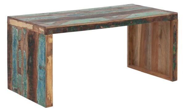 Masivní psací stůl Hankey z recyklovaného dřeva, lakovaný, vícebarevný – 160×70×75 cm