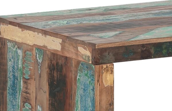 Masivní psací stůl Hankey z recyklovaného dřeva, lakovaný, vícebarevný – 160×70×75 cm