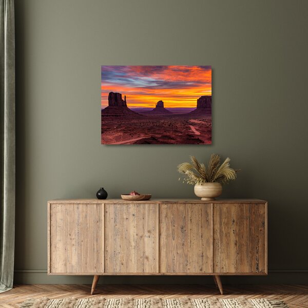 Skleněný obraz - Monument Valley v Arizoně (70x50 cm)
