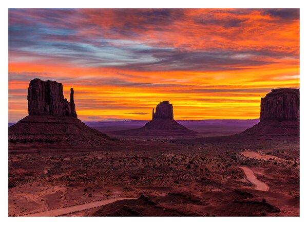 Skleněný obraz - Monument Valley v Arizoně (70x50 cm)