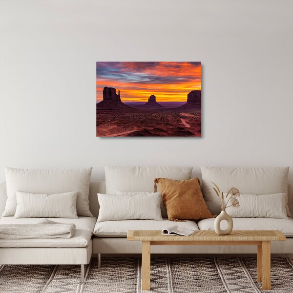 Skleněný obraz - Monument Valley v Arizoně (70x50 cm)