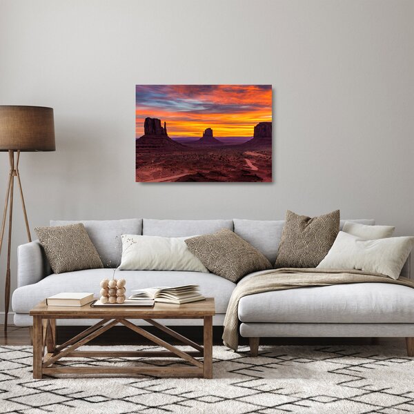 Skleněný obraz - Monument Valley v Arizoně (70x50 cm)