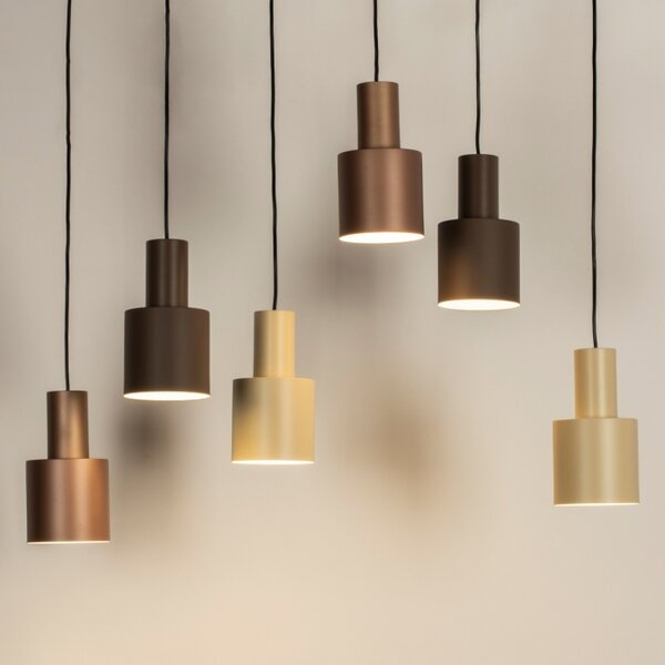 Závěsné designové svítidlo nad stůl Verticolla Brown 6 (LMD)