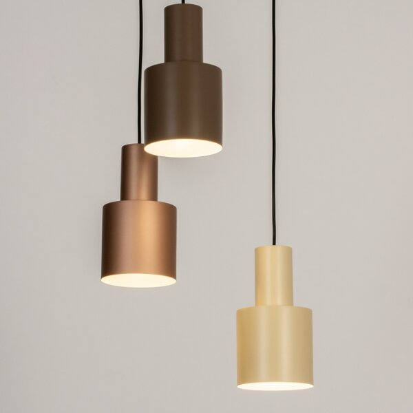 Závěsné designové svítidlo do kuchyně Verticolla Brown 3 (LMD)