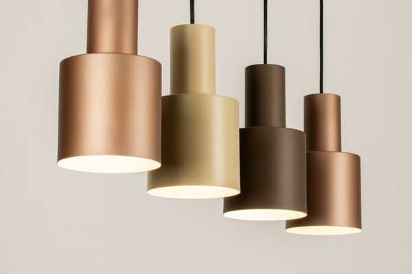 Závěsné designové svítidlo nad stůl Verticolla Brown 4 (LMD)