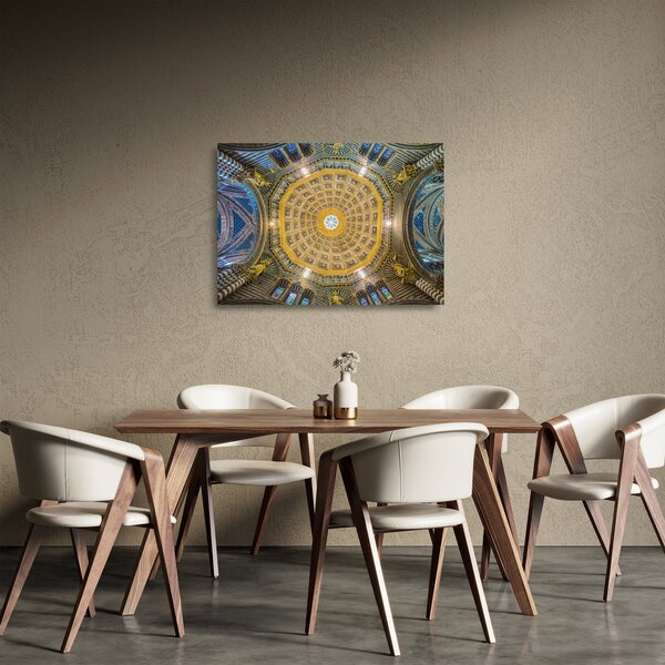 Skleněný obraz stropu Sienského kostela (70x50 cm)