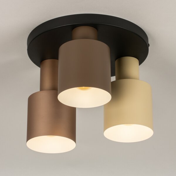 Stropní designové svítidlo Verticolla Brown 3 (LMD)