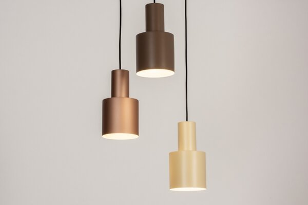 Závěsné designové svítidlo do kuchyně Verticolla Brown 3 (LMD)