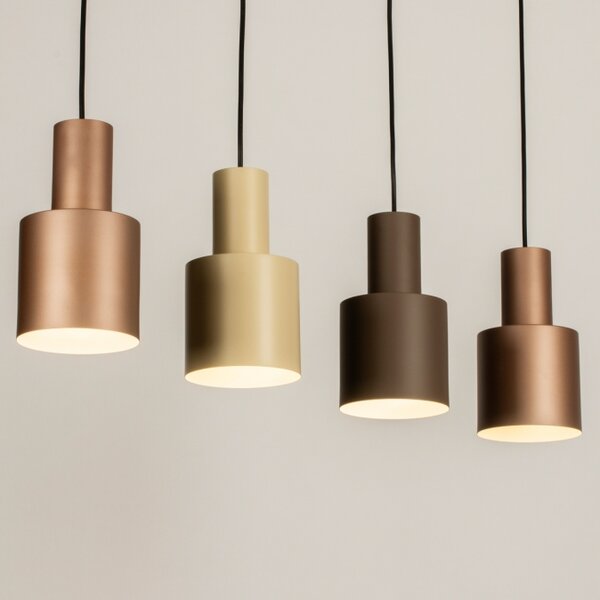Závěsné designové svítidlo nad stůl Verticolla Brown 4 (LMD)