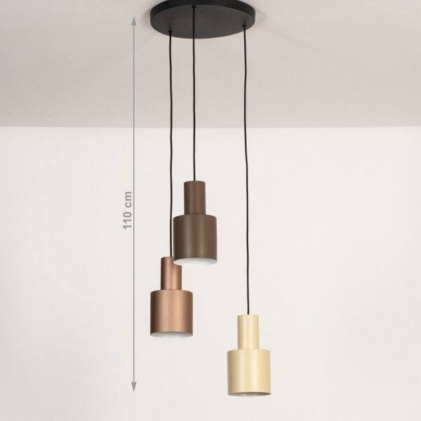 Závěsné designové svítidlo do kuchyně Verticolla Brown 3 (LMD)