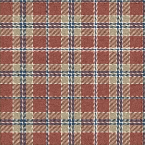 Tapeta Inveraray, červená, modrá, CA10901, Carl Robinson Edition 24 The Highlands