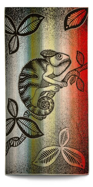 Plážová osuška Veba ZARA Africké léto chameleon III. Velikost: 75x150 cm