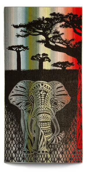 Plážová osuška Veba ZARA Africké léto slon III. Velikost: 75x150 cm