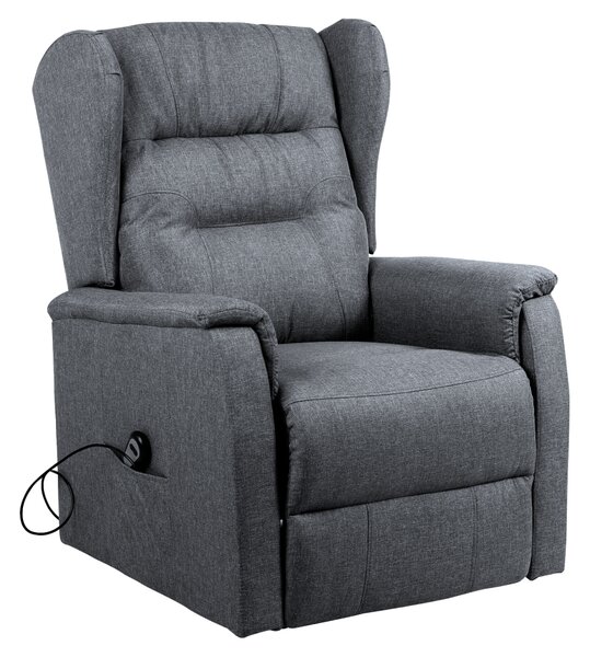 Vikio Relaxační el. polohovací křeslo světle šedá látka TKR109S