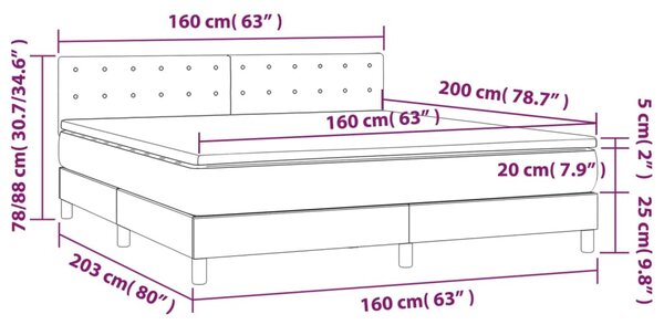 Box spring postel s matrací bílá 160x200 cm umělá kůže 3141132