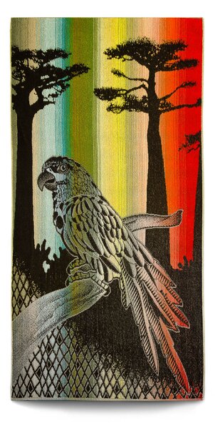Plážová osuška Veba ZARA Africké léto papoušek III. Velikost: 75x150 cm